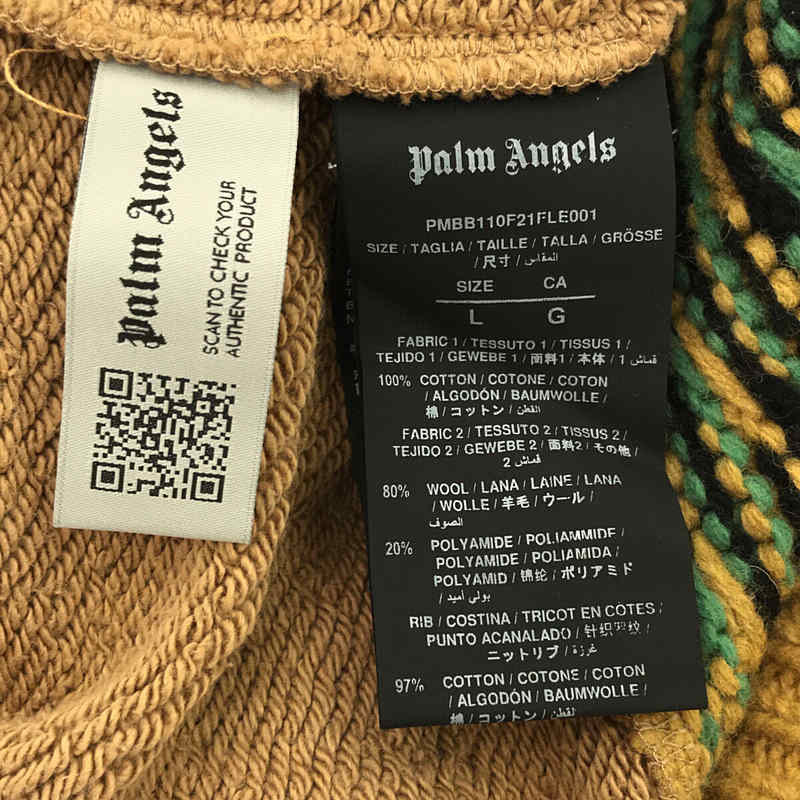 Palm Angels / パームエンジェルス MINDパッチ ニット切替 スウェットパーカー