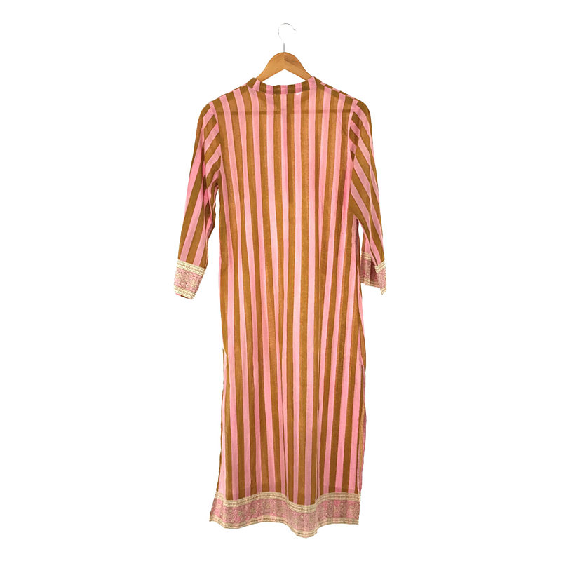 Ron Herman / ロンハーマン × SZ Blockprints エスゼット 別注 Isle Frock Thick Stripe Dress バンドカラー ストライプ ワンピース