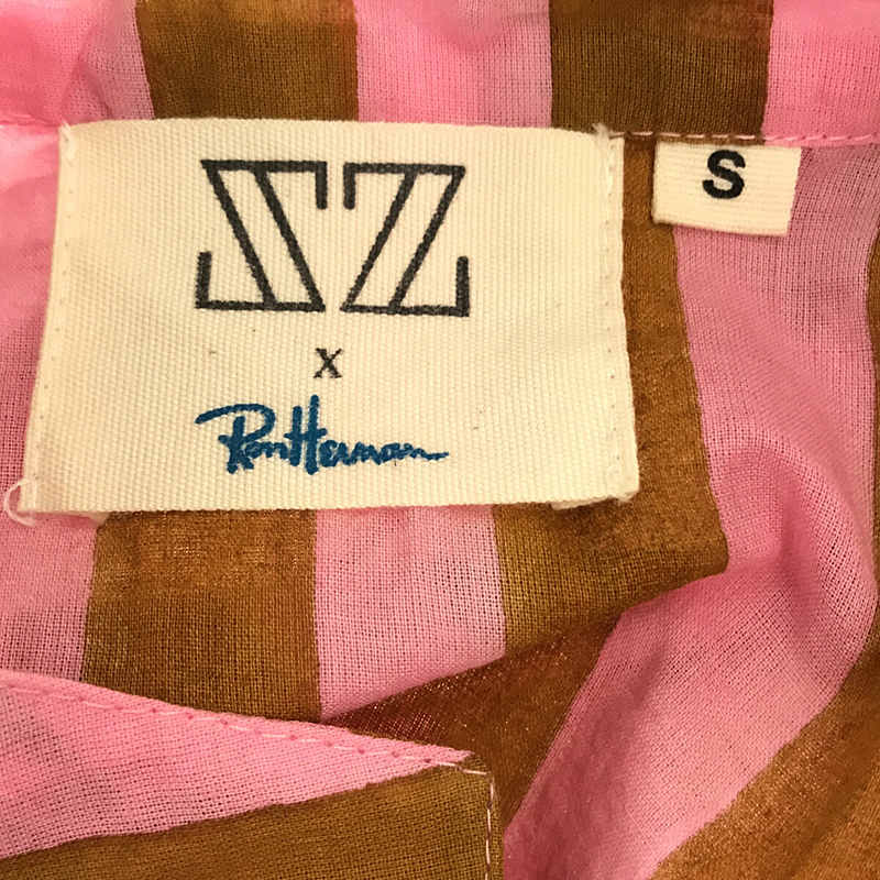 Ron Herman / ロンハーマン × SZ Blockprints エスゼット 別注 Isle Frock Thick Stripe Dress バンドカラー ストライプ ワンピース