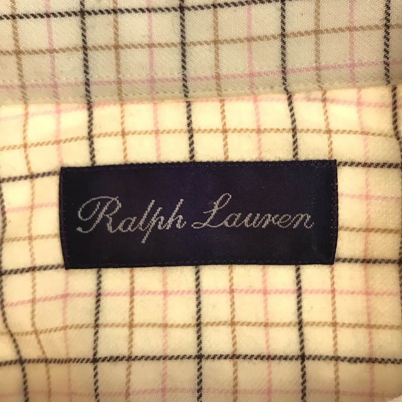 RALPH LAUREN PURPLE LABEL / ラルフ ローレン パープルレーベル フランネルチェック カッタウェイカラーシャツ