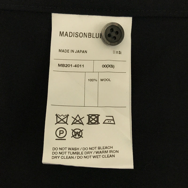 MADISON BLUE / マディソンブルー ×eclat エクラ / NO COLLAR VOLUME OP W TROPICAL トロピカルウール ワンピース