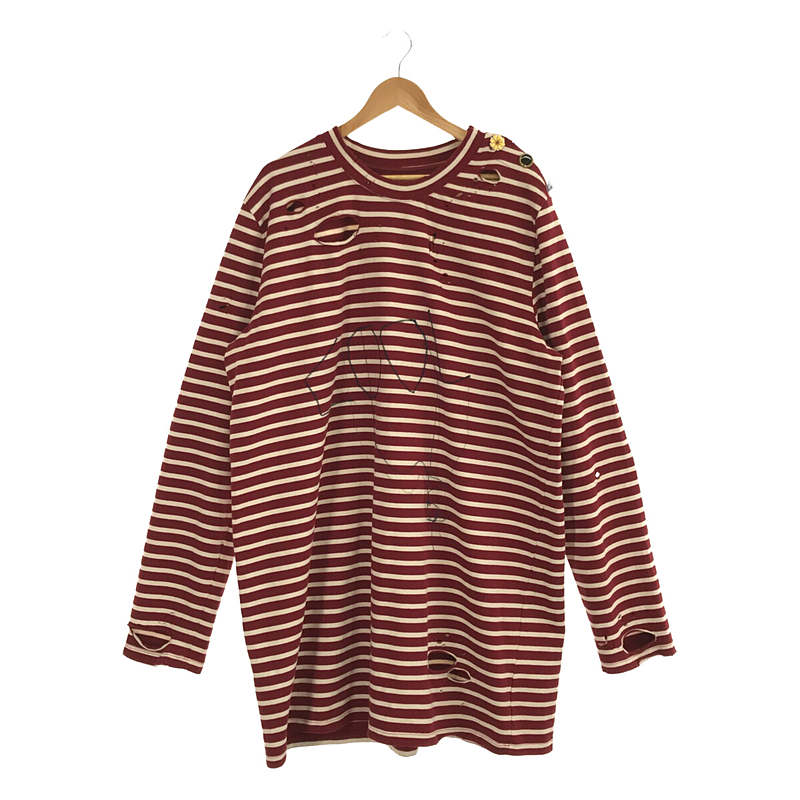 SAILOR OVERSIZE SWEATER ダメージ加工ボーダーカットソーCOOL T.M / クールティーエム