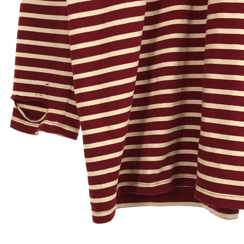 COOL T.M / クールティーエム SAILOR OVERSIZE SWEATER ダメージ加工ボーダーカットソー