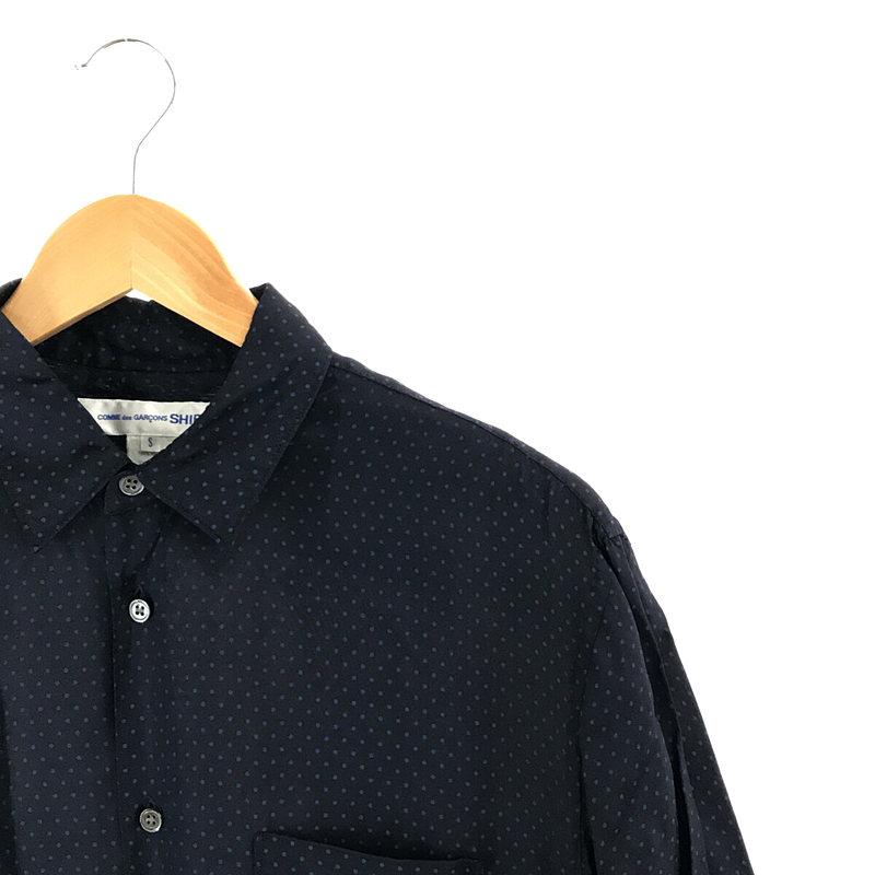 COMME des GARCONS SHIRT / コムデギャルソンシャツ viscose cloth with small dots print レーヨン ドット 半袖シャツ