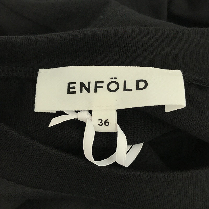 ENFOLD / エンフォルド TANKTOP DRESS スビン天竺 サークル コットン ノースリーブ ロング ワンピース