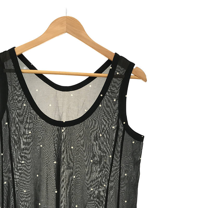 MARGARET HOWELL / マーガレットハウエル コットン ドット シースルー ロング ドレス ワンピース