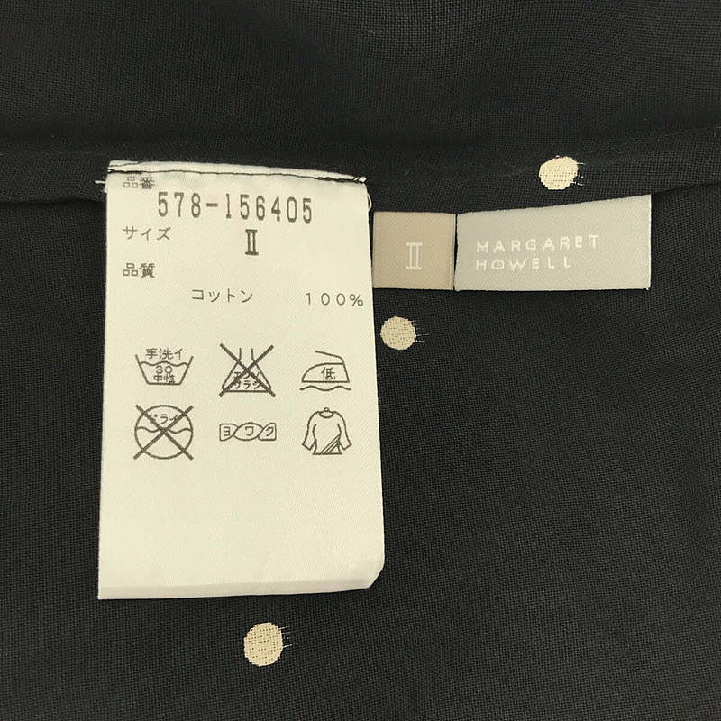 MARGARET HOWELL / マーガレットハウエル コットン ドット シースルー ロング ドレス ワンピース