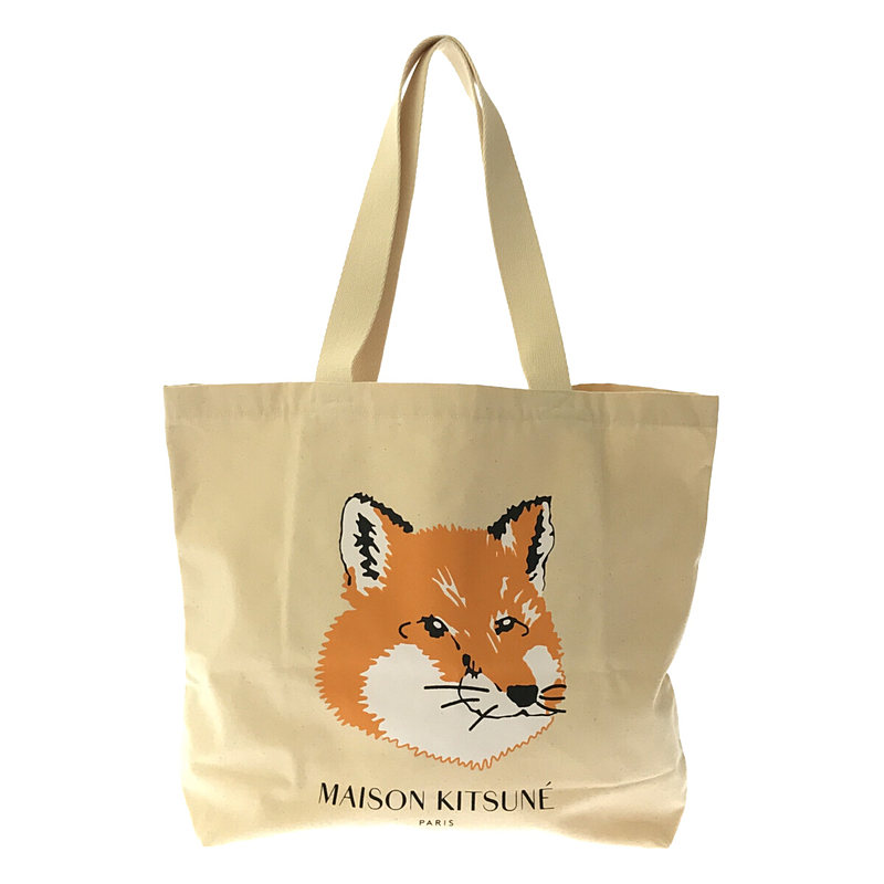 FOX HEAD TOTE BAG 生成り フォックスヘッド トートバッグ ユニセックス