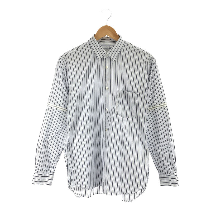 STRIPE ZIPPER ON L/S SHIRT ストライプ ジップ シャツ