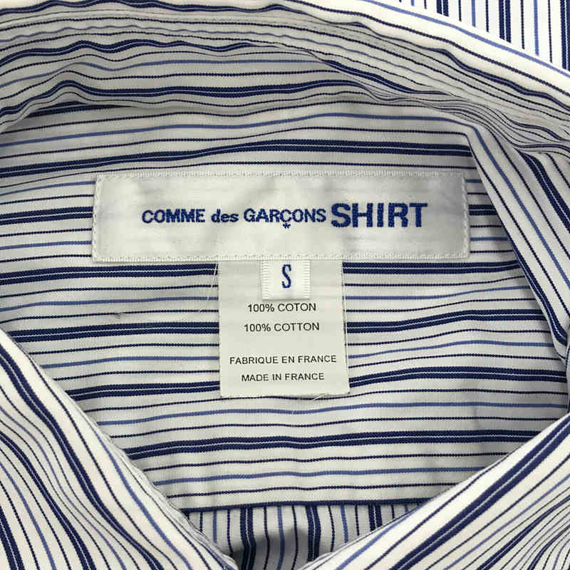 COMME des GARCONS SHIRT / コムデギャルソンシャツ STRIPE ZIPPER ON L/S SHIRT ストライプ ジップ シャツ