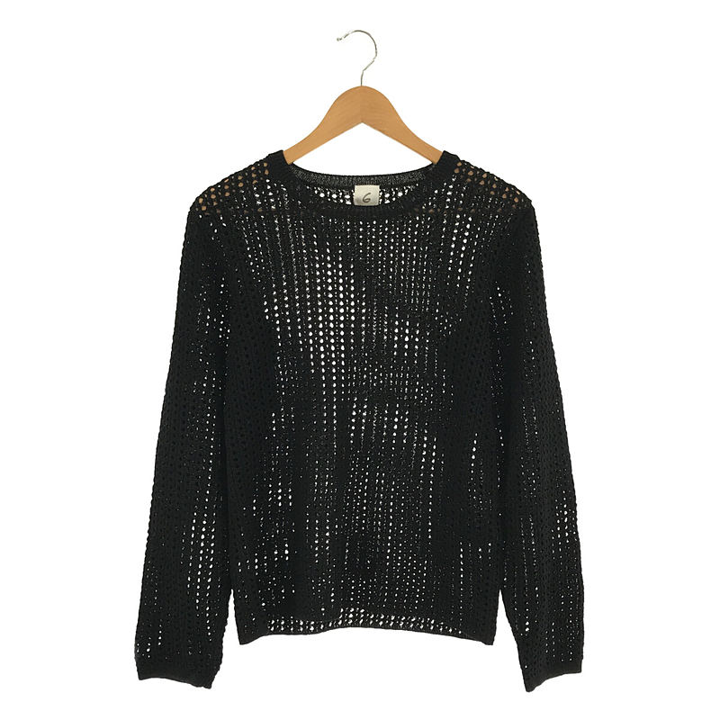 MESH COLOR LONG SLEEVE KNIT メッシュニット サマーニット6(ROKU) / ロク