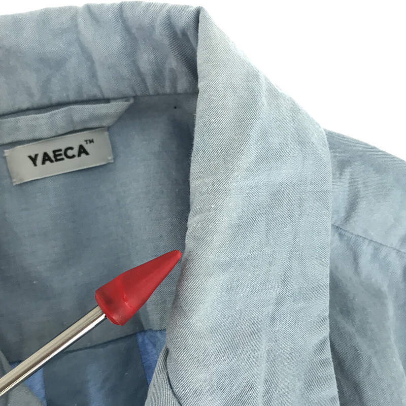 YAECA / ヤエカ コットン オープンカラー プルオーバー ロング シャツ