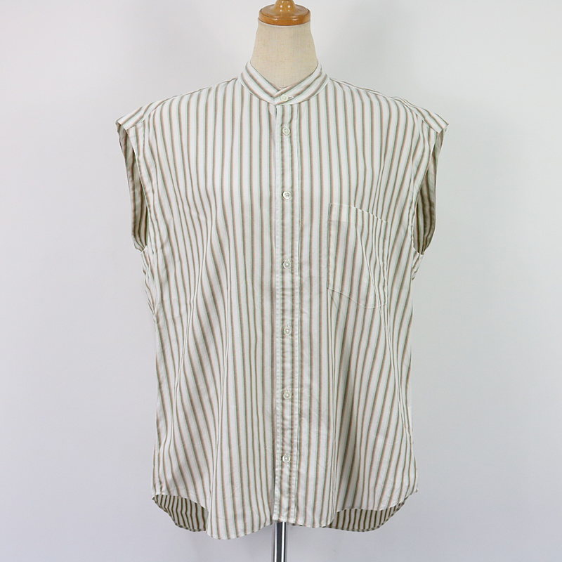 シャツ/ブラウス(半袖/袖なし)AURALEE   STRIPE SLEEVELESS SHIRTS