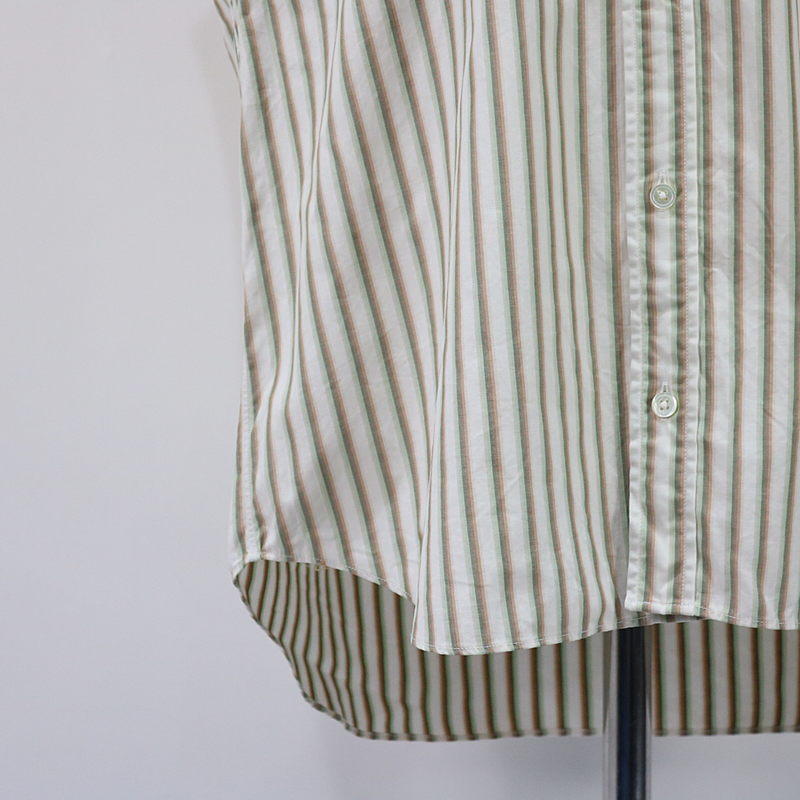 WASHED FINX TWILL STRIPE SLEEVELESS SHIRTS ストライプノースリーブシャツAURALEE / オーラリー