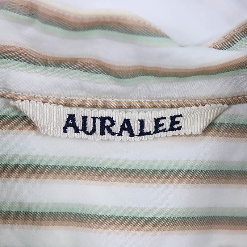 AURALEE / オーラリー WASHED FINX TWILL STRIPE SLEEVELESS SHIRTS ストライプノースリーブシャツ