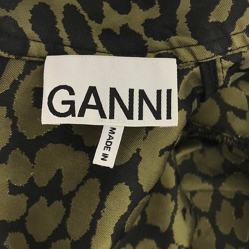 Ganni / ガニー レオパード ボリュームスリーブブラウス