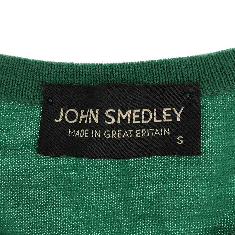 JOHN SMEDLEY / ジョンスメドレー メリノウール ハイゲージ クルーネック ニットカーディガン