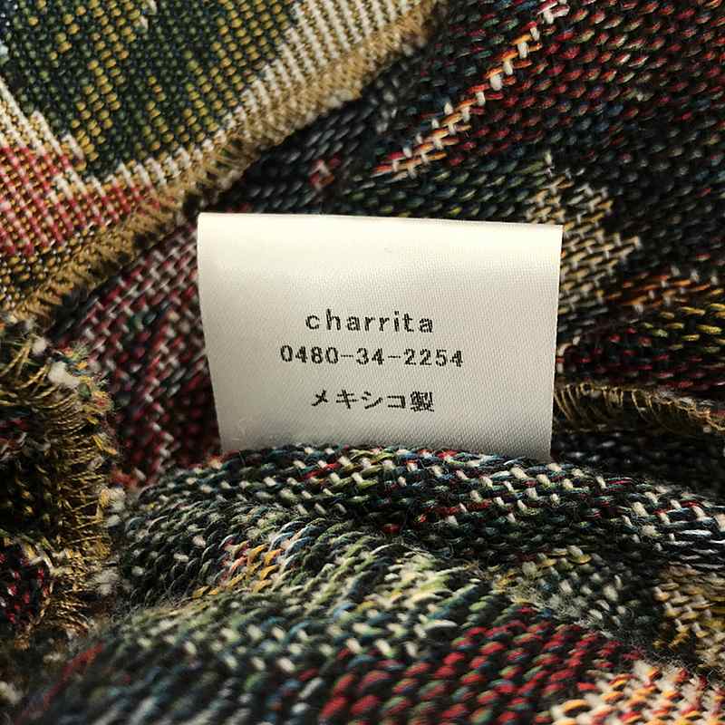 charrita / チャリータ ゴブラン織り フラワー柄 ウエストリボン ノースリーブワンピース