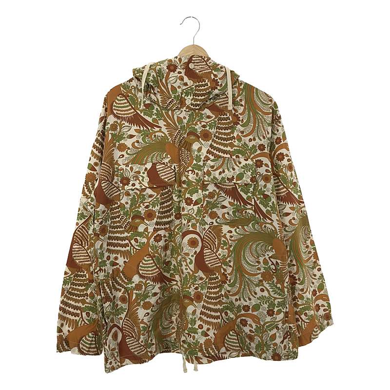 Cagoule Shirt - Cotton Peacock Print - / 総柄 カグールシャツ ピーコックプリント アノラックパーカー