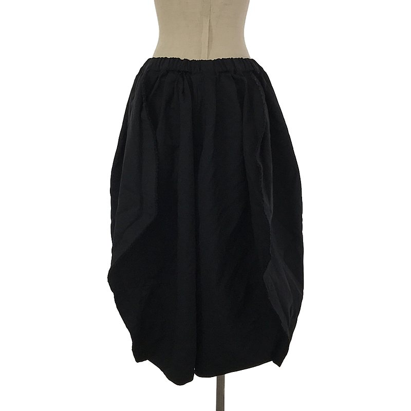 COMME des GARCONS / コムデギャルソン 製品加工 ポリエステル 断ち切り 立体 ワイドイージーパンツ