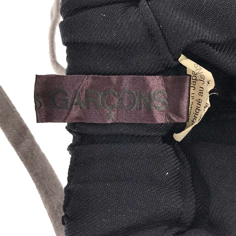 COMME des GARCONS / コムデギャルソン 製品加工 ポリエステル 断ち切り 立体 ワイドイージーパンツ