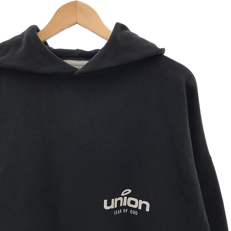 FOG ESSENTIALS / エフオージーエッセンシャルズ × UNION ユニオンコラボ ヴィンテージ加工 ロゴプリント スウェット フーディパーカー