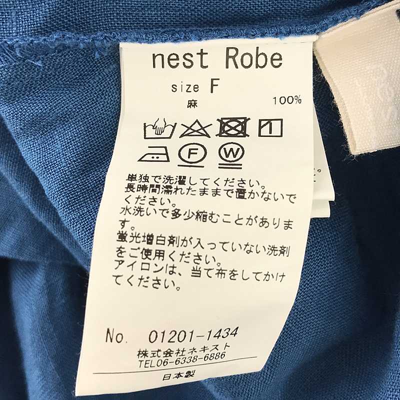 nest robe / ネストローブ リネンギャザーロングシャツワンピース