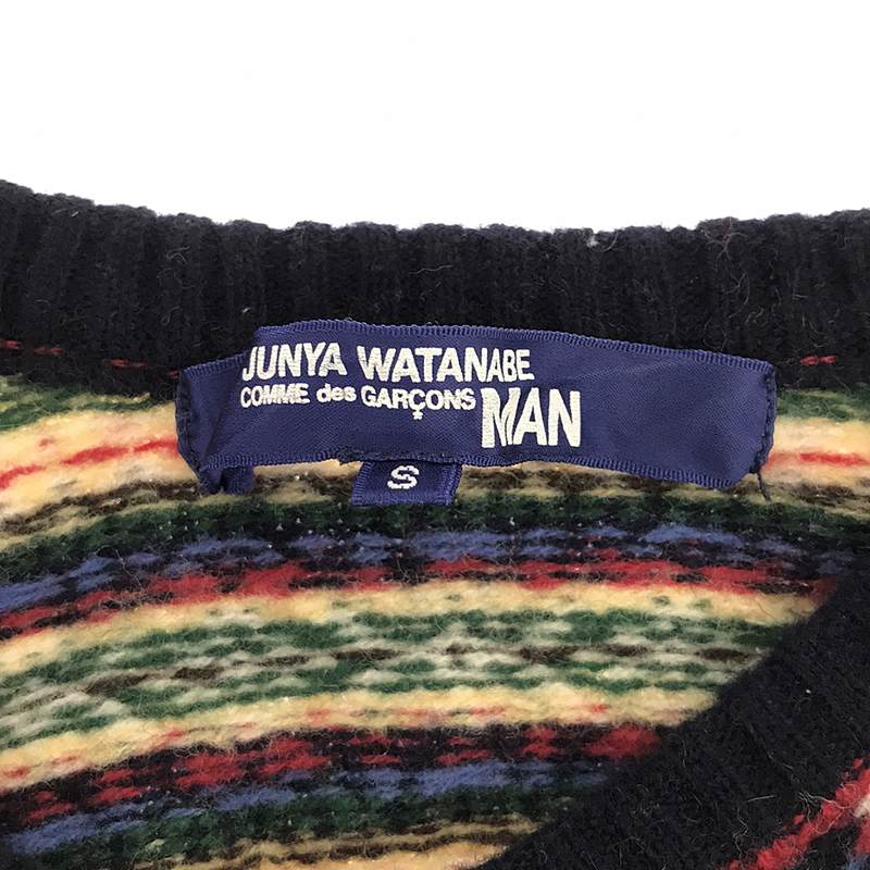 JUNYA WATANABE COMME des GARCONS MAN / ジュンヤワタナベコムデギャルソンマン ノルディック柄 ジャガード Vネックニット