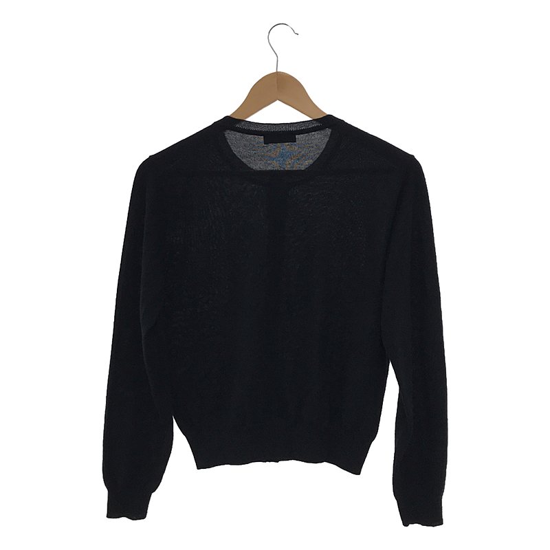 MARGARET HOWELL / マーガレットハウエル カシミヤ クルーネック ハイゲージ ニットカーディガン