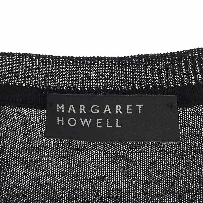 MARGARET HOWELL / マーガレットハウエル カシミヤ クルーネック ハイゲージ ニットカーディガン