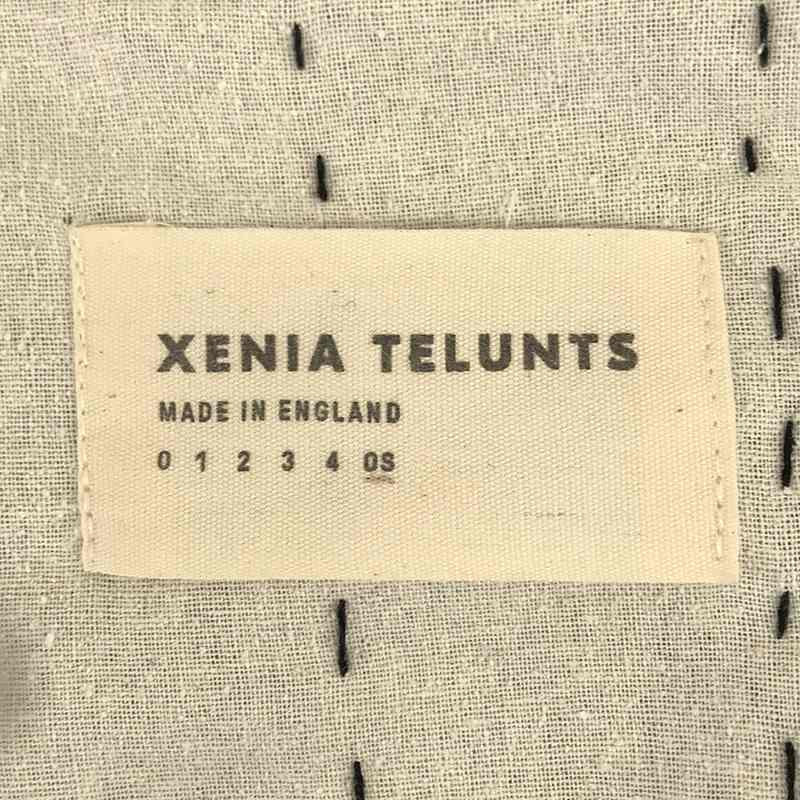 Xenia Telunts / キゼニア・テルンツ KIMONO リネン ハンドステッチ パッチ キモノコート