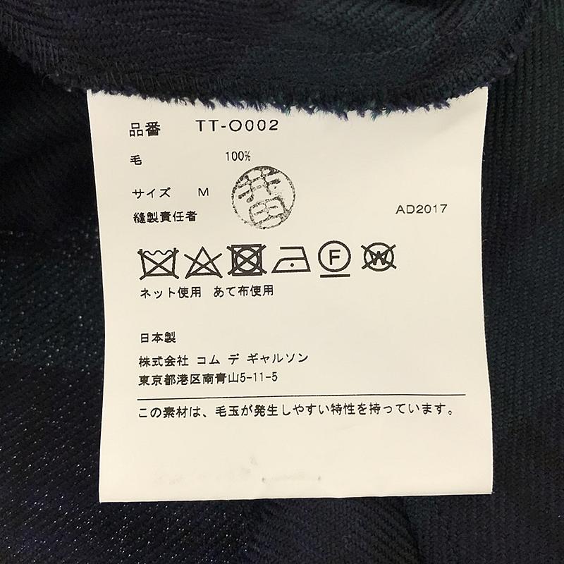 tricot COMME des GARCONS / トリココムデギャルソン チェック ウール アシンメトリーワンピース