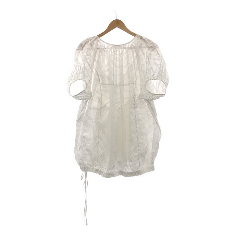 JIL SANDER / ジルサンダー ゼブラ柄 パフスリーブ ギャザー 半袖ブラウス