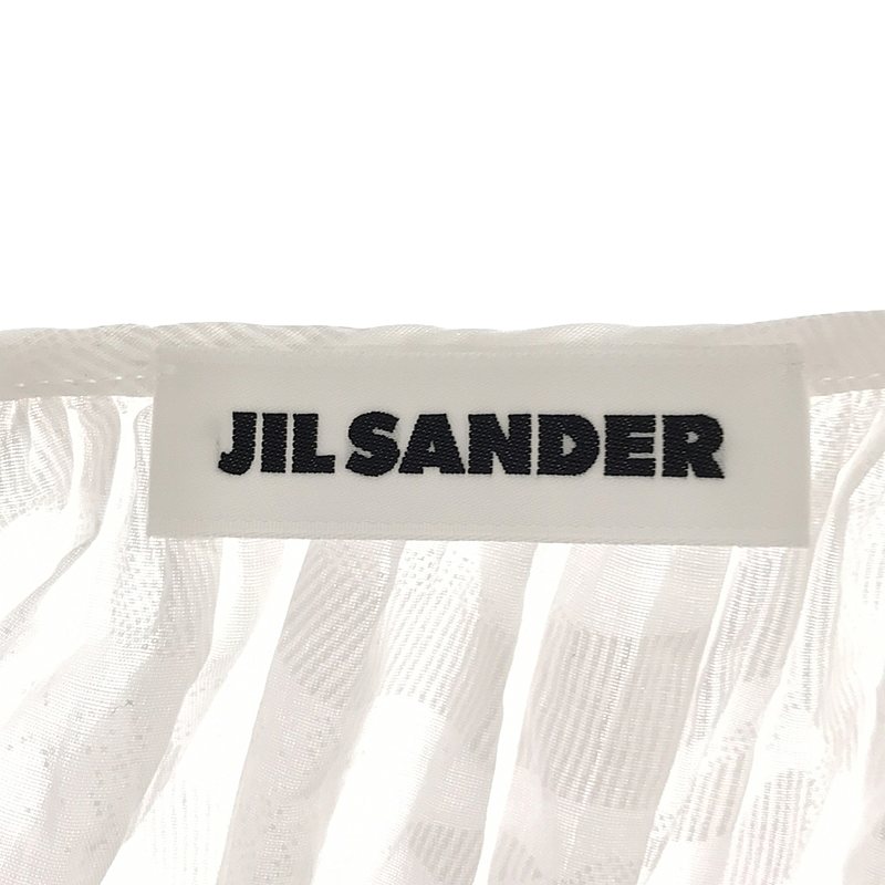 JIL SANDER / ジルサンダー ゼブラ柄 パフスリーブ ギャザー 半袖ブラウス