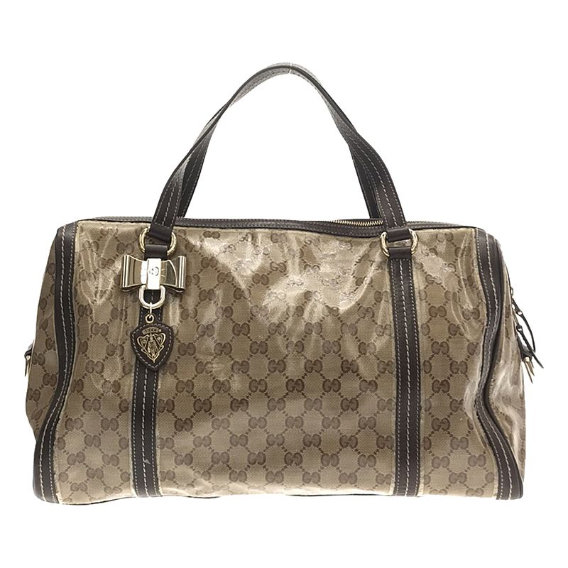 GUCCI / グッチ 181488 GGクリスタル PVCコーティングキャンバス ボストンバッグ