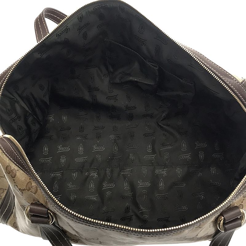 GUCCI / グッチ 181488 GGクリスタル PVCコーティングキャンバス ボストンバッグ