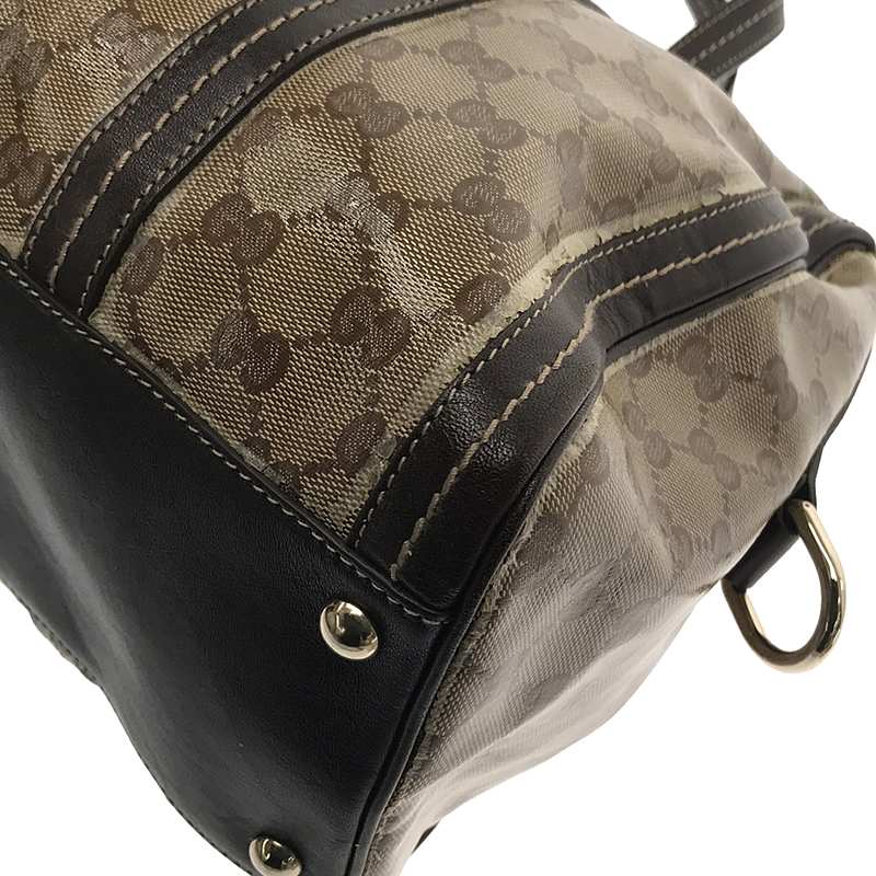 GUCCI / グッチ 181488 GGクリスタル PVCコーティングキャンバス ボストンバッグ