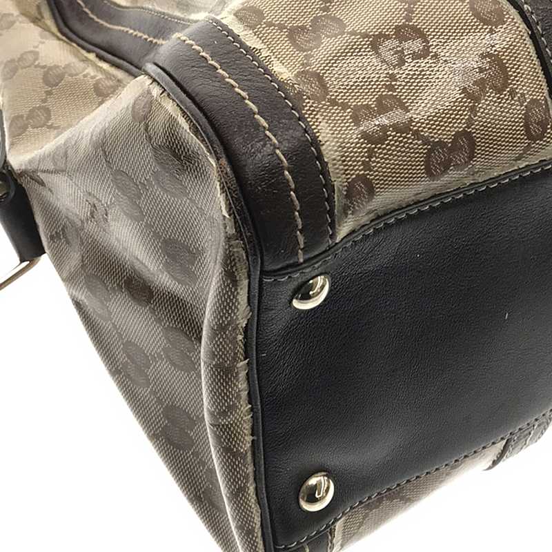 GUCCI / グッチ 181488 GGクリスタル PVCコーティングキャンバス ボストンバッグ