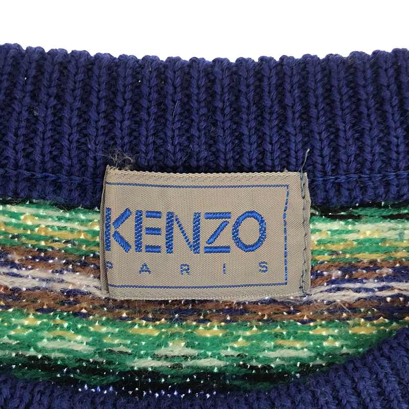 KENZO / ケンゾー ウール ノルディック柄 ジャガード クルーネックニット