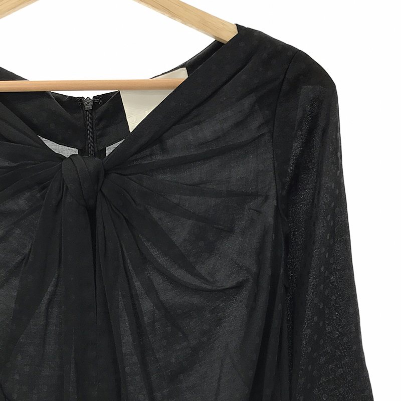 3.1 Phillip Lim / スリーワンフィリップリム シルク ドットフロントリボンワンピース