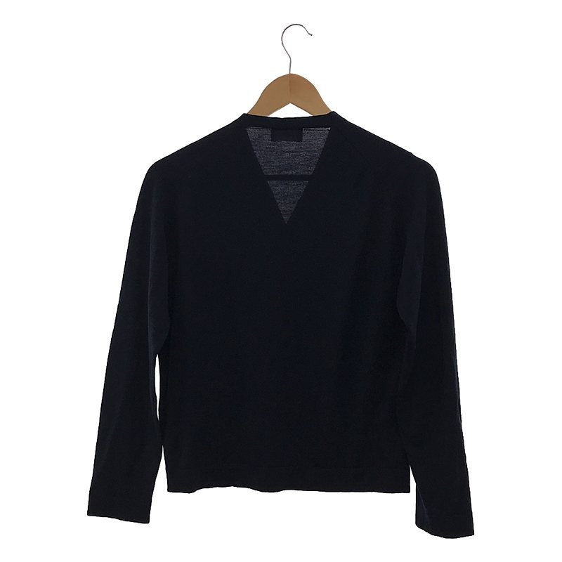 MARGARET HOWELL / マーガレットハウエル × JOHN SMEDLEY ジョンスメドレー別注 ウール ハイゲージ Vネック ニットカーディガン