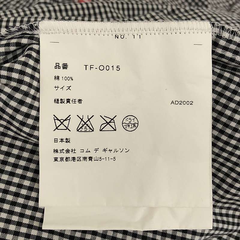 tricot COMME des GARCONS / トリココムデギャルソン ギンガムチェック ノースリーブワンピース