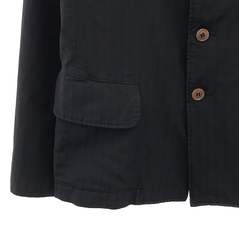 COMME des GARCONS COMME des GARCONS / コムコム ポリ縮絨 丸襟 ストライプジャケット