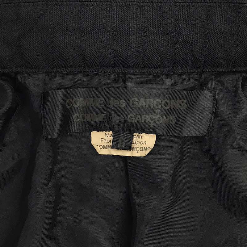 COMME des GARCONS COMME des GARCONS / コムコム ポリ縮絨 丸襟 ストライプジャケット