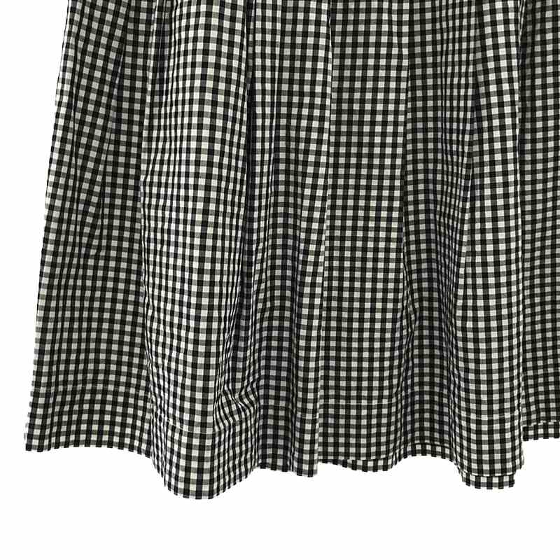 MARGARET HOWELL / マーガレットハウエル コットンポプリン ギンガムチェック タック プリーツスカート