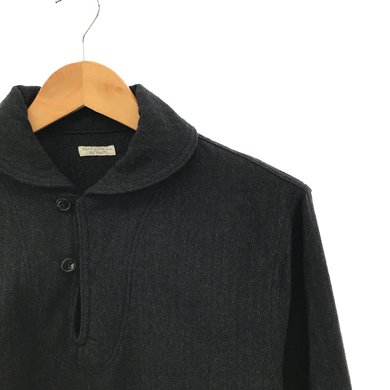 PHIGVEL / フィグベル NAVAL PULLOVER SHIRT ウールヘリンボーン プルオーバーシャツ