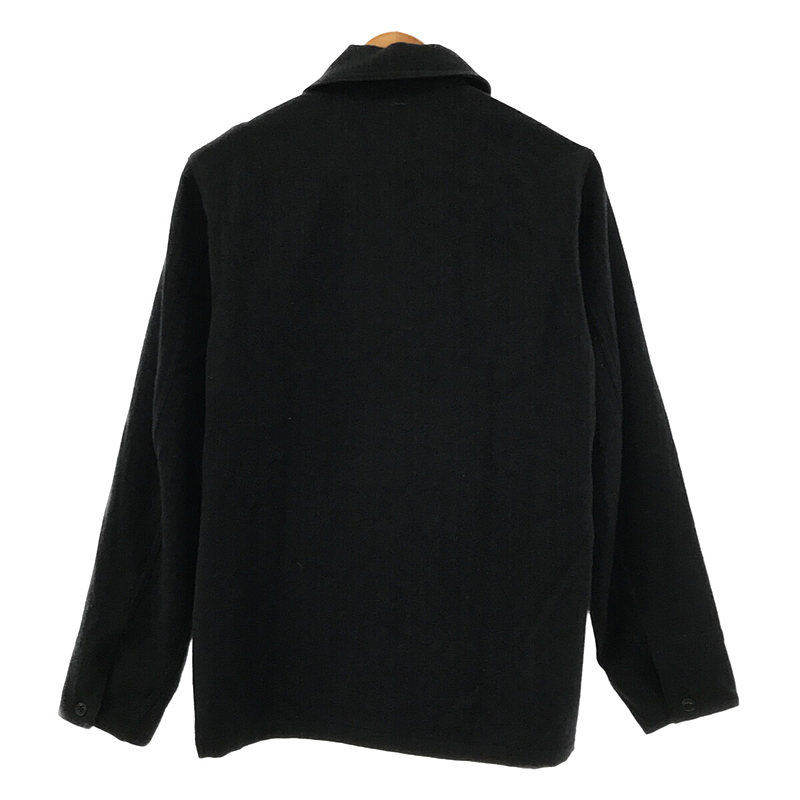 PHIGVEL / フィグベル NAVAL PULLOVER SHIRT ウールヘリンボーン プルオーバーシャツ