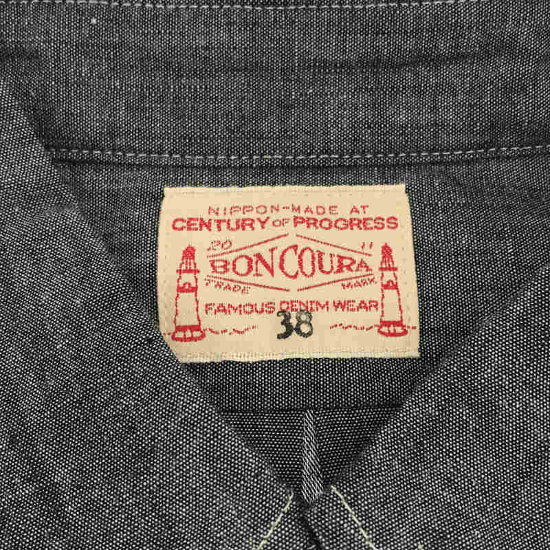BONCOURA / ボンクラ タグ付き シャンブレー ボタンダウンシャツ