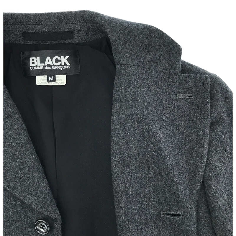 BLACK COMME des GARCONS / ブラックコムデギャルソン ウール ラウンドカット テーラードジャケット