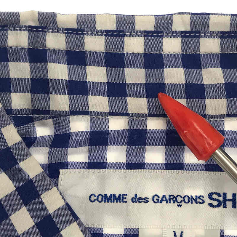 COMME des GARCONS SHIRT / コムデギャルソンシャツ フロント転写切替 ギンガムチェックシャツ